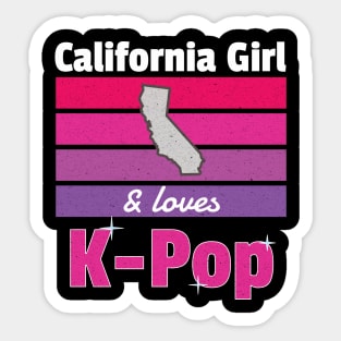 California Girl and Loves K-pop Sticker